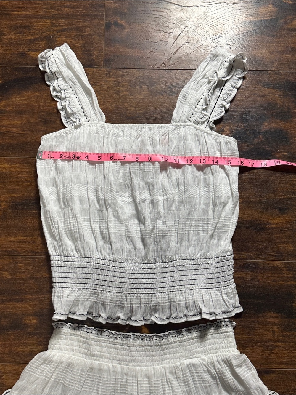 ✨ Scotch & Soda Maison Scotch White Tiered Ruffle 2-Piece Set Sz M - Picture 9 of 11